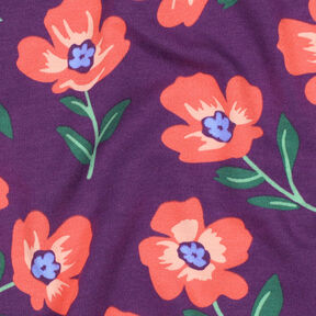 Sweatshirt gratté Fleurs | by Poppy – lilas rouge/homard, 