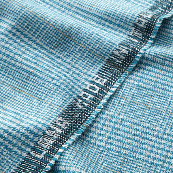 Drap de laine Prince de Galles – turquoise,  image number 4