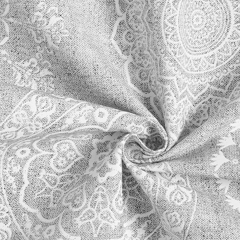 Tissu de décoration Canvas Cercles mandala – gris,  image number 3