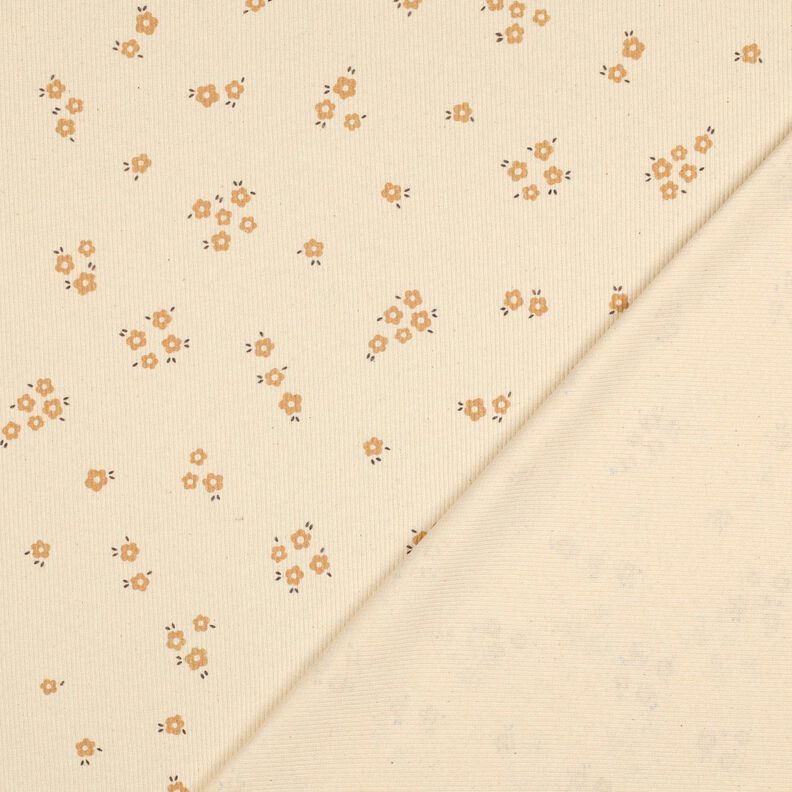GOTS Jersey c&ocirc;tel&eacute; Streubl&uuml;mchen | Poppy Fabrics &ndash; cr&egrave;me/brun faon,  image number 4