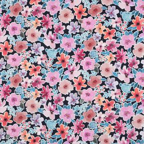 Popeline coton Fleurs | Poppy Fabrics – bleu noir, 