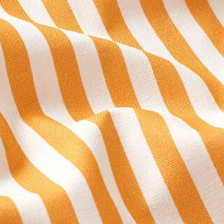 Tissu de décoration Semi-panama rayures verticales – orange clair/blanc, 