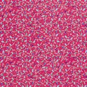 Tissu en coton Popeline guirlande lumineuse – pourpre/bleu clair, 