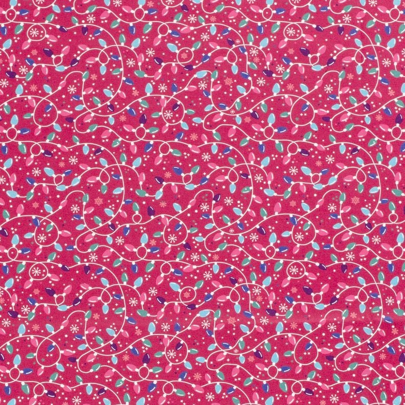Tissu en coton Popeline guirlande lumineuse – pourpre/bleu clair,  image number 1