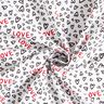 Tissu en coton Cretonne Love – blanc/noir,  thumbnail number 3
