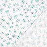 GOTS Tissu double gaze de coton Feuilles de la jungle | by Poppy – blanc/menthe clair,  thumbnail number 4