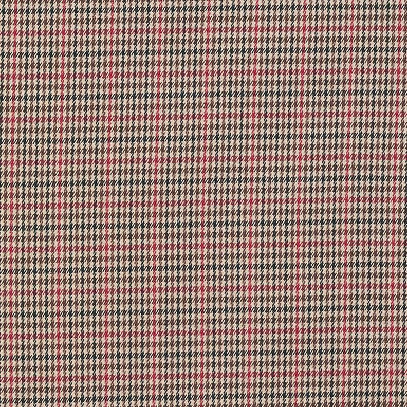 Viscose mélangée Carreaux – taupe,  image number 1
