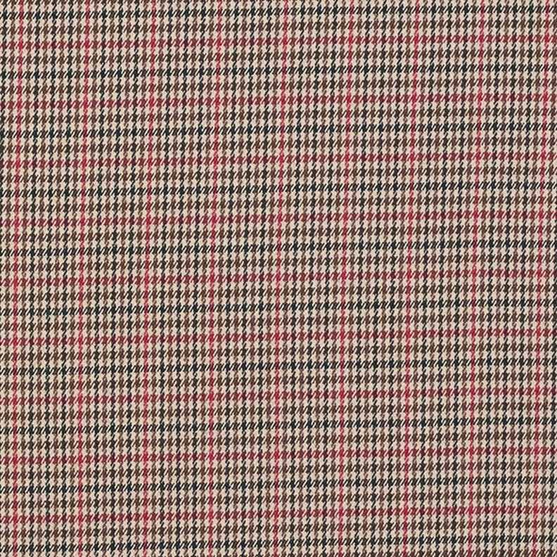 Viscose mélangée Carreaux – taupe,  image number 1