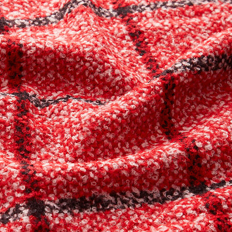 Bouclé pour manteau Carreaux – rouge,  image number 2