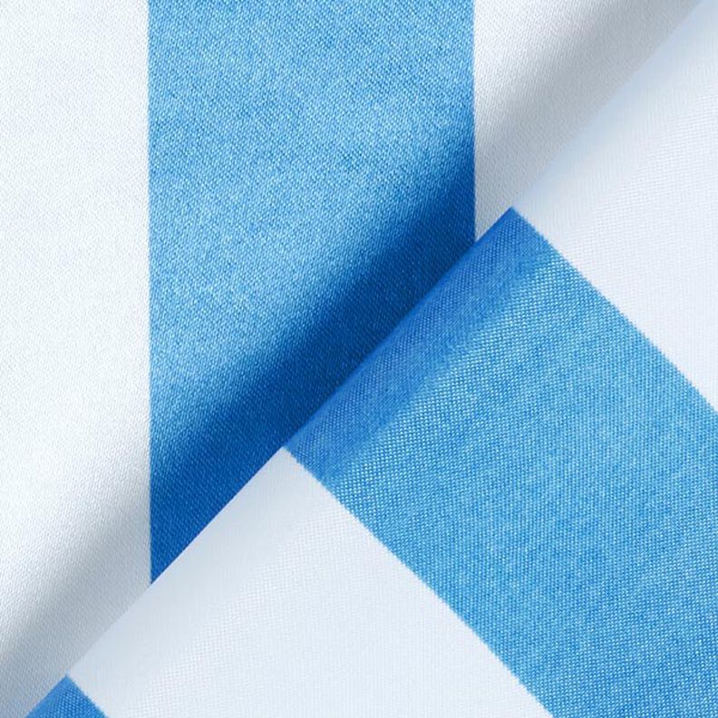 Polyestersatin Duo Blockstreifen – bleu/blanc,  image number 3