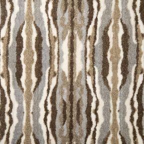 Fausse fourrure Rayures abstraites – écru/taupe, 