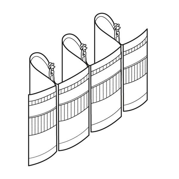 Ruban plissé 1x, 90 mm – transparent | Gerster,  image number 5