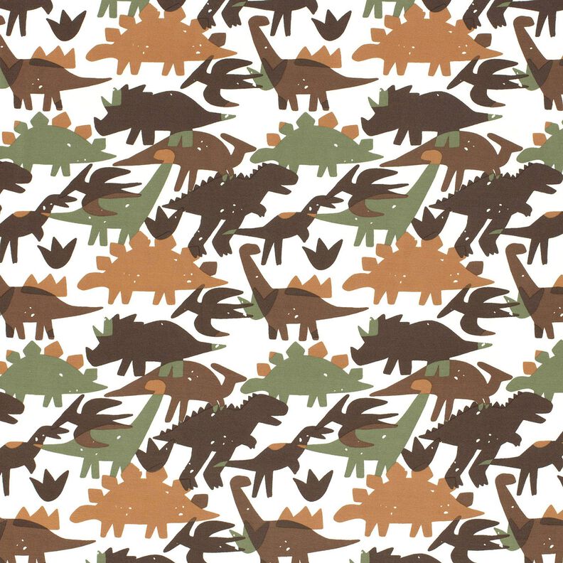 Jersey coton Camouflage avec dinosaures – ivoire/brun-marron, image number 1