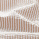 Seersucker Mélange coton à rayures – beige/écru, 