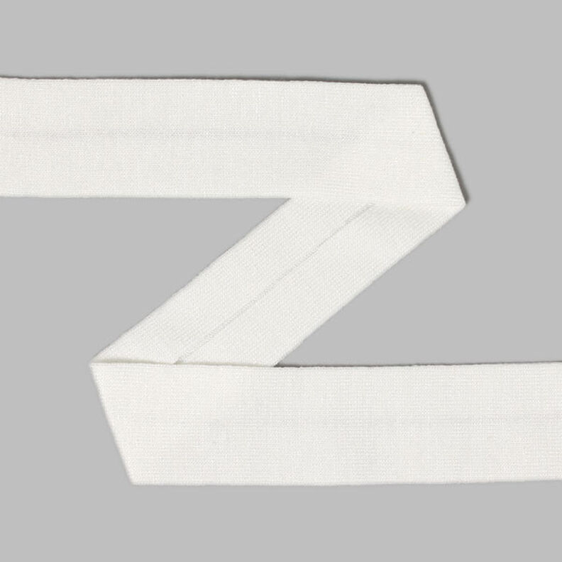 Bande de Jersey, pré-plié - blanc,  image number 1