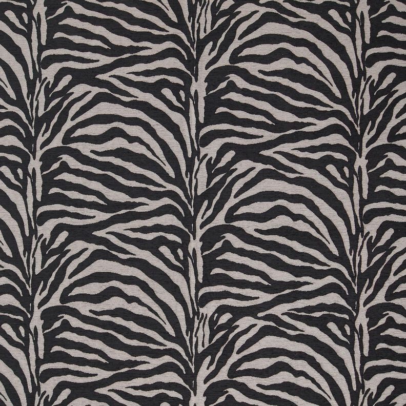 Tissu de revêtement Jacquard Zèbre – noir/gris, image number 1
