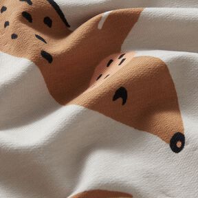French Terry Sweat d’été Grands teckels – taupe clair, 