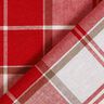 Tissu de décoration Canvas Grands carreaux – rouge/nature,  thumbnail number 4