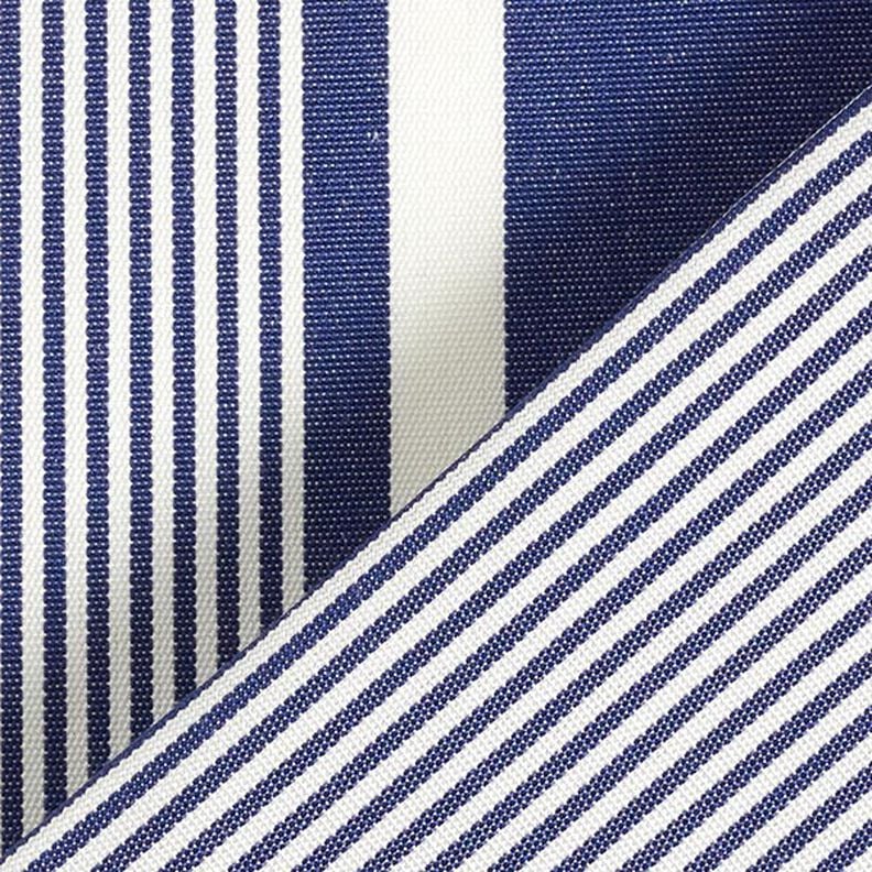 Tissu d’extérieur Canvas Rayures – bleu marine/blanc,  image number 5