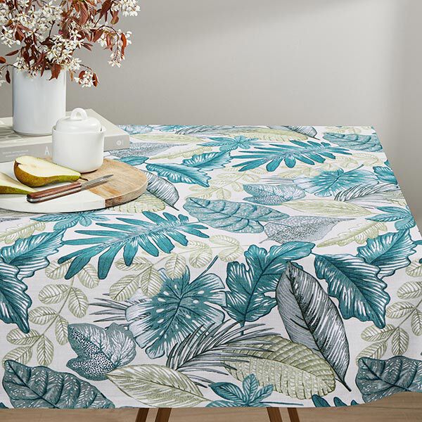 Tissu de décoration Semi-panama jungle – pétrole légère, image number 6