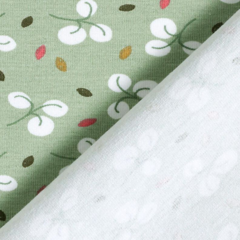 Jersey coton Branches et petits points – roseau, image number 4