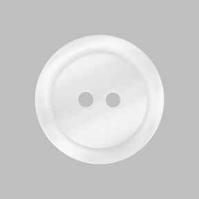 Bouton plastique 2 trous Basic - blanc, 