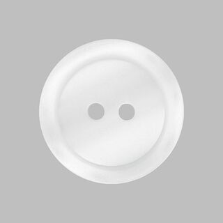 Bouton plastique 2 trous Basic - blanc, 