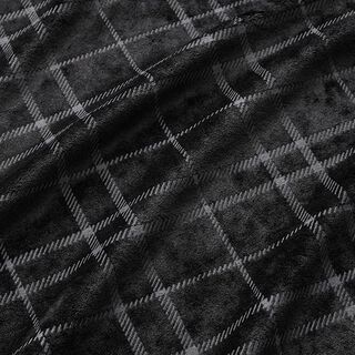 Velours Nicky à carreaux – noir, 