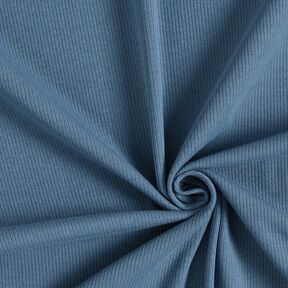 Jersey côtelé côtes 2-1-1-1 fines – bleu jean, 