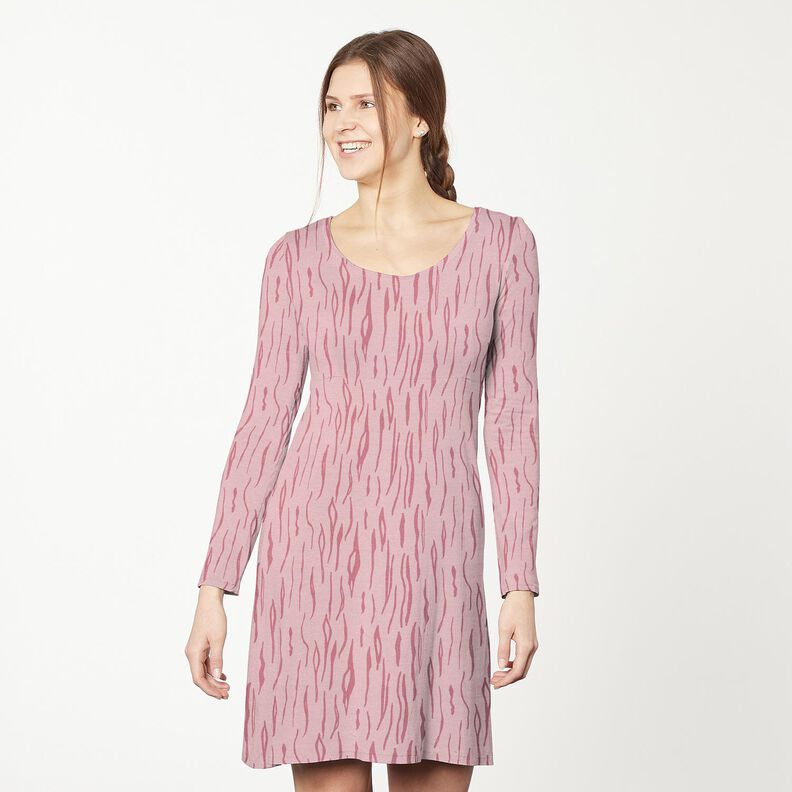 Jersey coton zèbre – vieux rose clair, image number 5