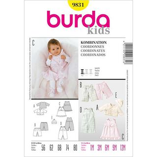 Veste / pantalon / robe / bonnet, Burda 9831, 
