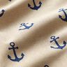 Tissu de décoration Semi-panama Ancres – bleu marine/nature,  thumbnail number 2