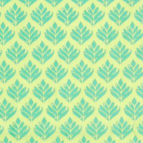 Coton enduit Sujets abstraits – jaune citron/bleu aqua, 