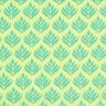 Coton enduit Sujets abstraits – jaune citron/bleu aqua,  thumbnail number 1