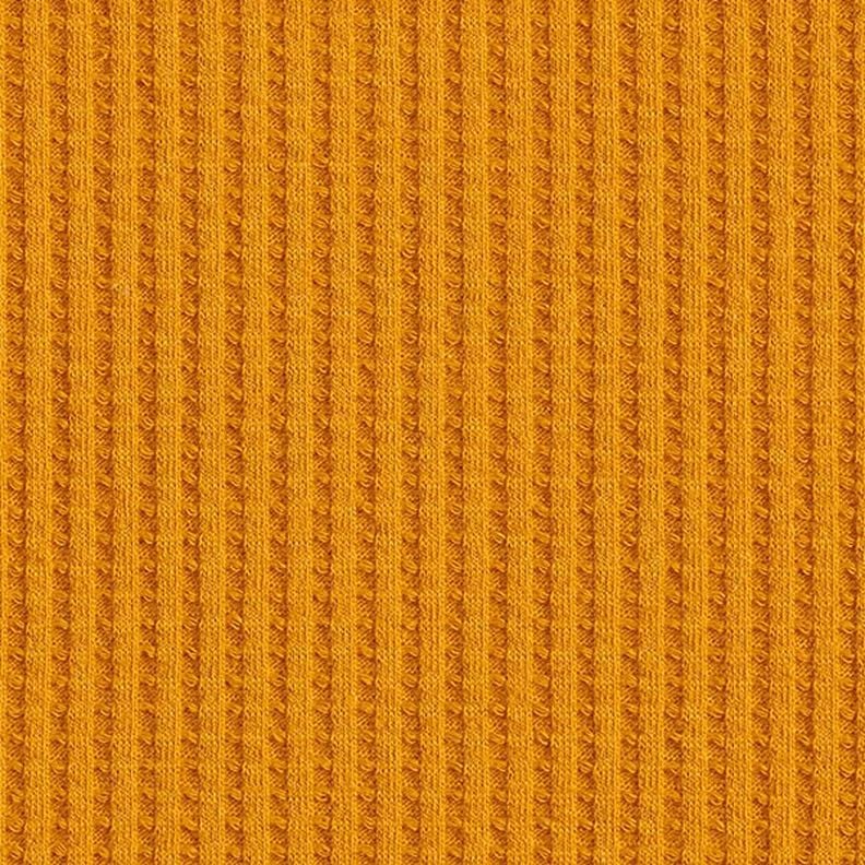 Jersey de coton gaufré uni – jaune curry,  image number 4