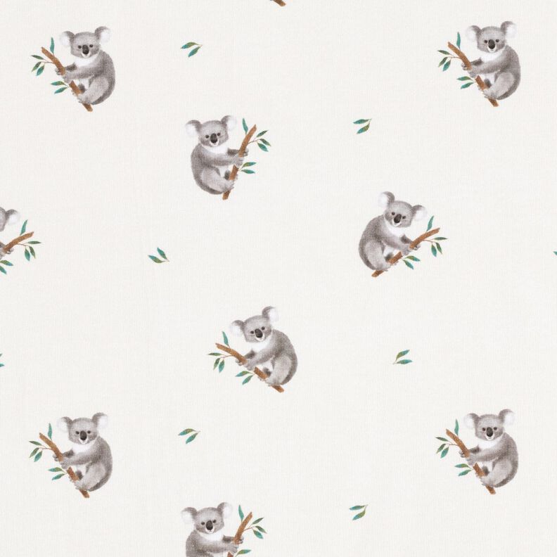 GOTS Jersey coton Koala Impression numérique – ivoire,  image number 1