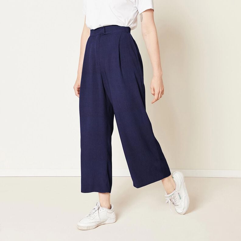 Viscose Stretch Uni – bleu marine,  image number 9