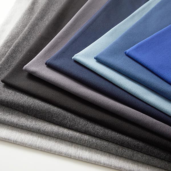 Jersey coton Medium uni – bleu nuit,  image number 12