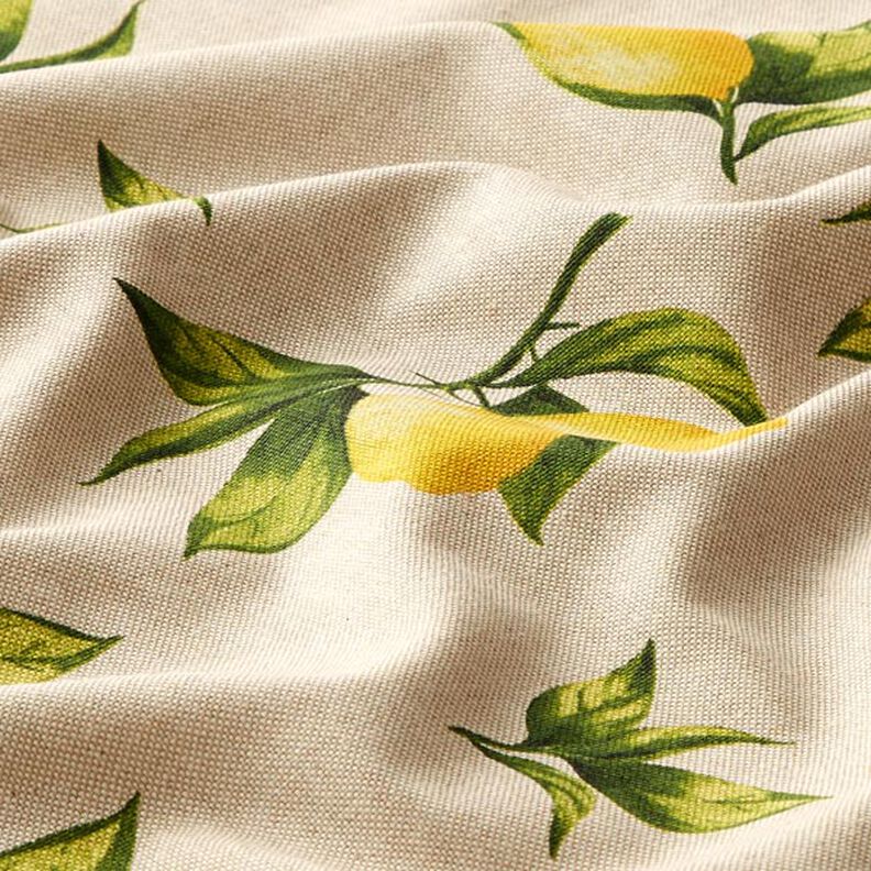 Tissu de décoration Semi-panama Citrons – nature,  image number 2
