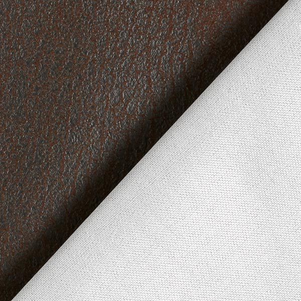 Tissu d’ameublement Imitation cuir Pamero – marron foncé,  image number 4