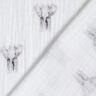 GOTS Tissu double gaze de coton Éléphant Impression numérique – blanc,  thumbnail number 4