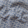 Tissu de décoration Semi-panama Arcs ondulés – nature/indigo,  thumbnail number 2