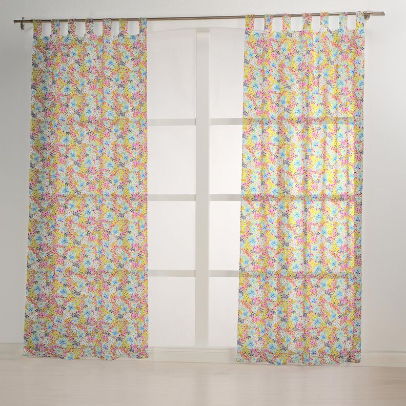 Tissu en coton Popeline Fleurs colorées – lavande/bleu,  image number 10
