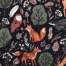 Sweatshirt gratté Animaux dans la forêt Impression numérique | Poppy Fabrics – bleu nuit,  thumbnail number 2