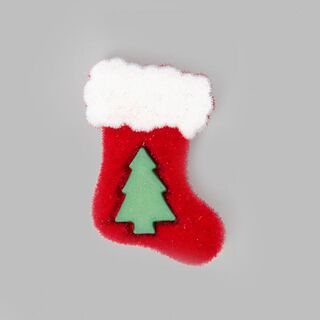 Bouton de Noël Botte - rouge/vert, 