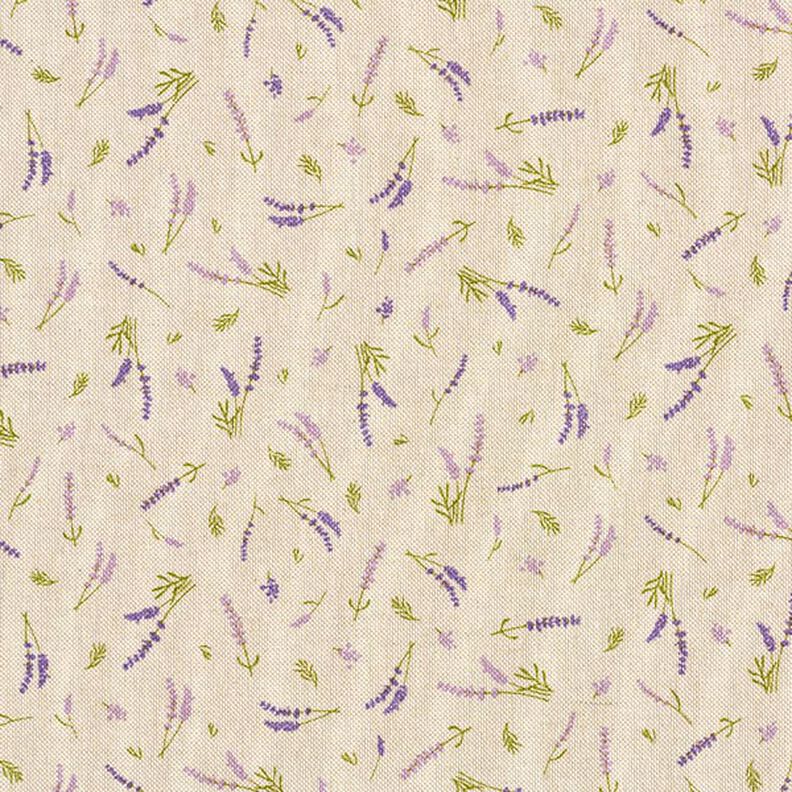 Tissu de décoration Semi-panama Lavande – nature/lavande,  image number 1