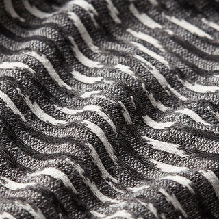 Tissu maille léger à losanges – noir/blanc, 