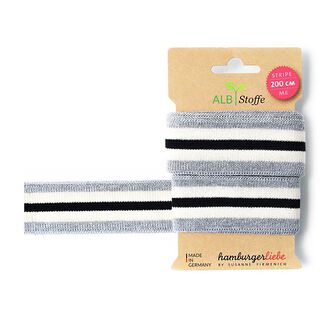 Rubans jacquard Bio STRIPE ME GLAM  [200 CM | 3,5 CM]  | Albstoffe | Hamburger Liebe, 