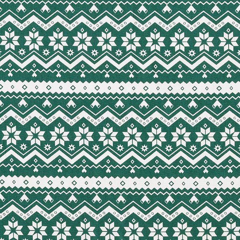 Tissu en coton Popeline Motif norvégien – vert sapin,  image number 1