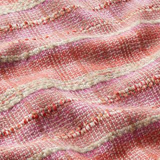 Tissu pour manteau laine mélangée bouclée – rose vif, 
